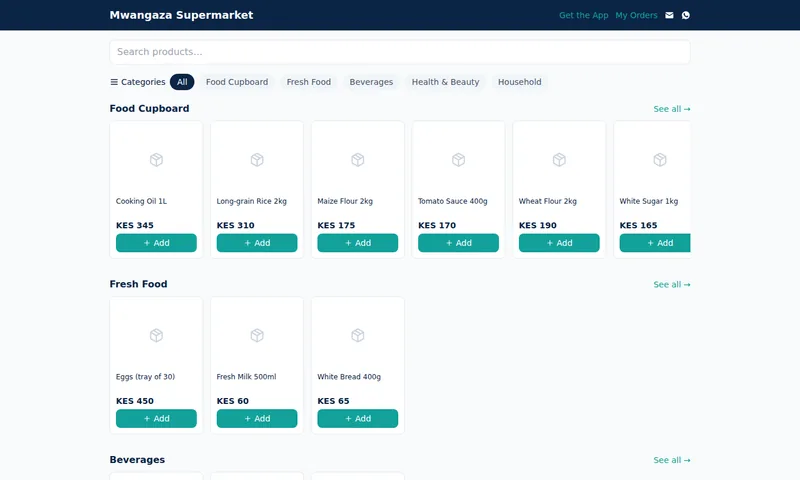 RetailPulse Your online shop screen